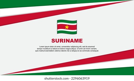 Suriname Flag Abstract Background Design Template. Suriname Independence Day Banner Cartoon Vector Illustration. Suriname Design