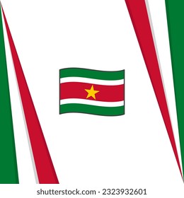 Plantilla de diseño de fondo de resumen de marca de Surinam. Afiche del Día de la Independencia de Surinam en medios sociales. Bandera de Surinam