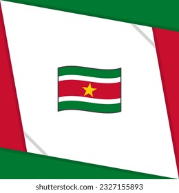 Suriname Flag Abstract Background Design Template. Suriname Independence Day Banner Social Media Post. Suriname Independence Day