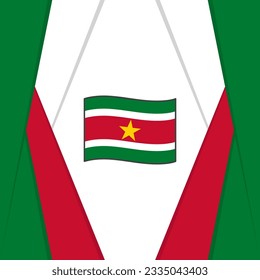 Plantilla de diseño de fondo de resumen de marca de Surinam. Afiche del Día de la Independencia de Surinam en medios sociales. Antecedentes de Surinam