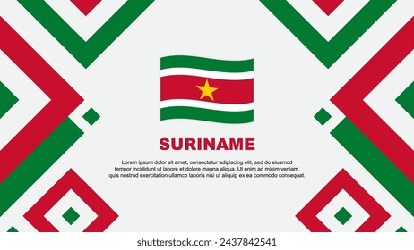 Suriname Flag Abstract Background Design Template. Suriname Independence Day Banner Wallpaper Vector Illustration. Suriname Template