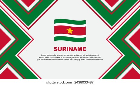 Suriname Flag Abstract Background Design Template. Suriname Independence Day Banner Wallpaper Vector Illustration. Suriname Vector
