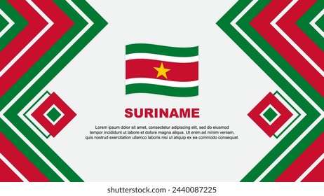 Suriname Flag Abstract Background Design Template. Suriname Independence Day Banner Wallpaper Vector Illustration. Suriname Design