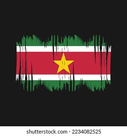 Suriname Flag Brush Vector Illustration