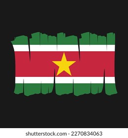 Suriname Flag Brush Vector Illustration