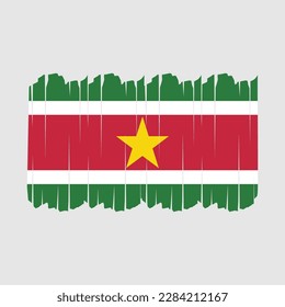 Suriname Flag Brush Vector Illustration
