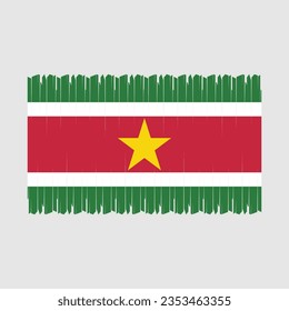 Suriname Flag Brush Vector Illustration