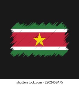 Suriname Flag Brush Vector. National Flag