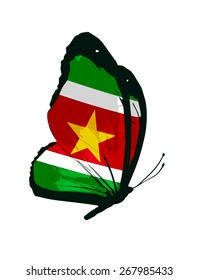 Suriname flag butterfly - vector