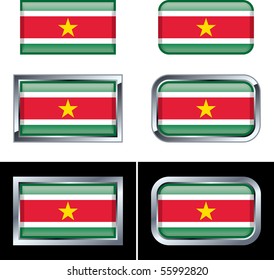 Suriname Flag Buttons