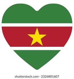 Suriname flag design shape. Flag of Suriname design shape.