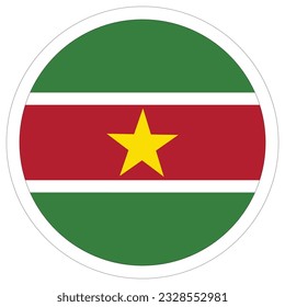 Suriname flag design shape. Flag of Suriname design shape.