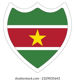 Designform des Suriname-Flag Flagge der Suriname-Design-Form.