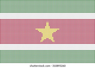 Suriname Flag Dot Vector