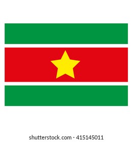 Suriname Flag Icon Button