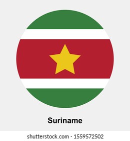 Suriname flag icon isolated vector illustration