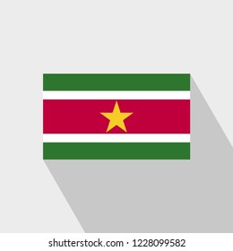 Suriname flag Long Shadow design vector