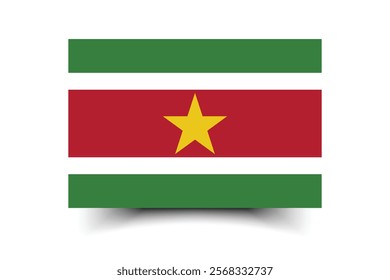 Suriname flag official colors and proportion digital vector illustration