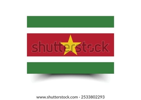 Suriname flag official colors and proportion digital vector illustration