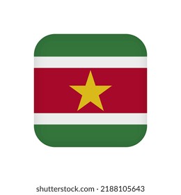 Suriname flag, official colors. Vector illustration.