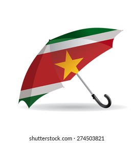  Suriname flag on the umbrella 