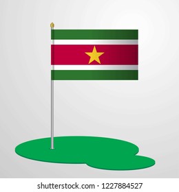 Suriname Flag Pole