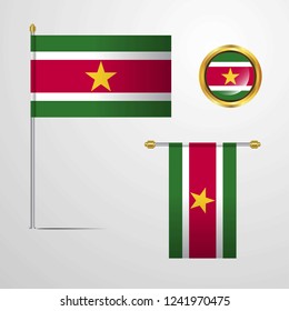 Suriname flag set