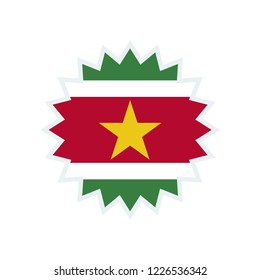 Suriname flag. Suriname star flag.