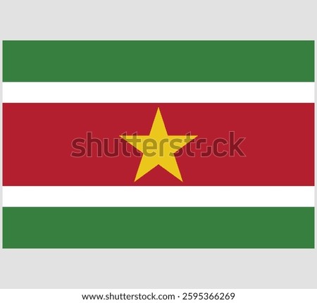 Suriname Flag Vector Design , Suriname Country Flag