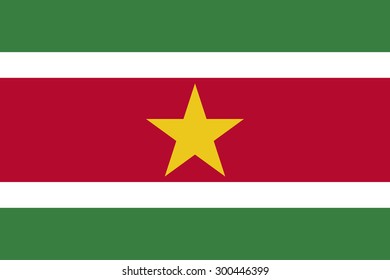 Suriname flag - vector icon