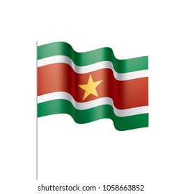 Suriname flag, vector illustration