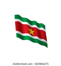 Suriname flag, vector illustration on a white background