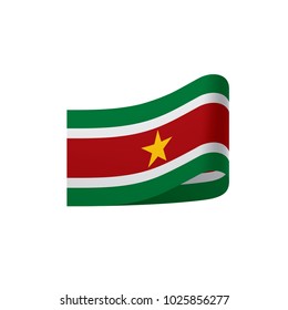 Suriname flag, vector illustration on a white background