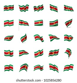 Suriname flag, vector illustration on a white background