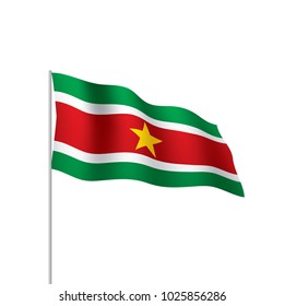 Suriname flag, vector illustration on a white background