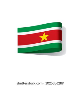 Suriname flag, vector illustration on a white background