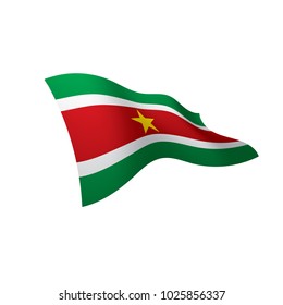 Suriname flag, vector illustration on a white background