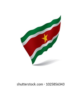 Suriname flag, vector illustration on a white background