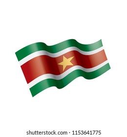 Suriname flag, vector illustration on a white background