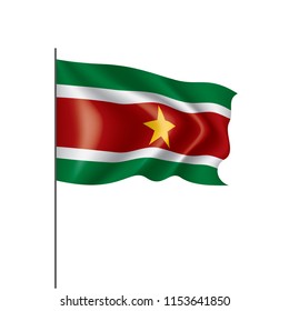 Suriname flag, vector illustration on a white background