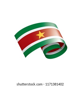 Suriname flag, vector illustration on a white background