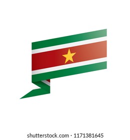 Suriname flag, vector illustration on a white background
