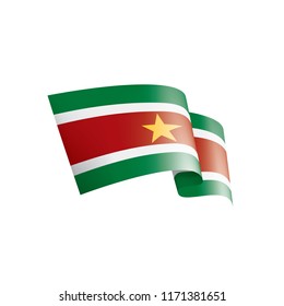 Suriname flag, vector illustration on a white background