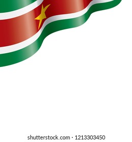 Suriname flag, vector illustration on a white background