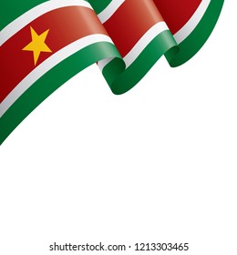 Suriname flag, vector illustration on a white background