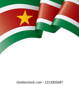 Suriname flag, vector illustration on a white background