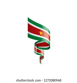 Suriname flag, vector illustration on a white background