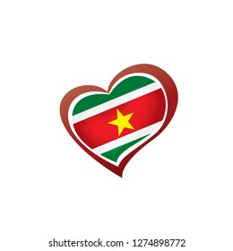 Suriname flag, vector illustration on a white background
