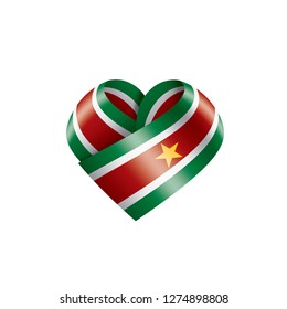 Suriname flag, vector illustration on a white background