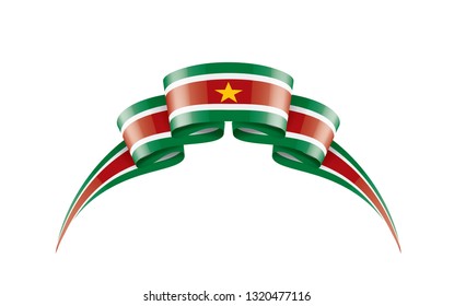Suriname flag, vector illustration on a white background